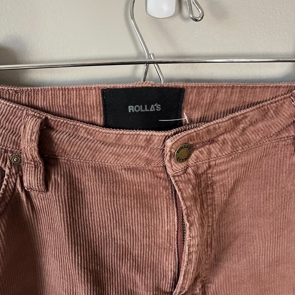 Rollas relaxo cords dusty pink cropped cordouroy pants - Picture 8 of 10